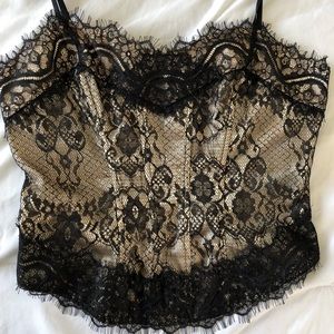 Guess crop top with boning